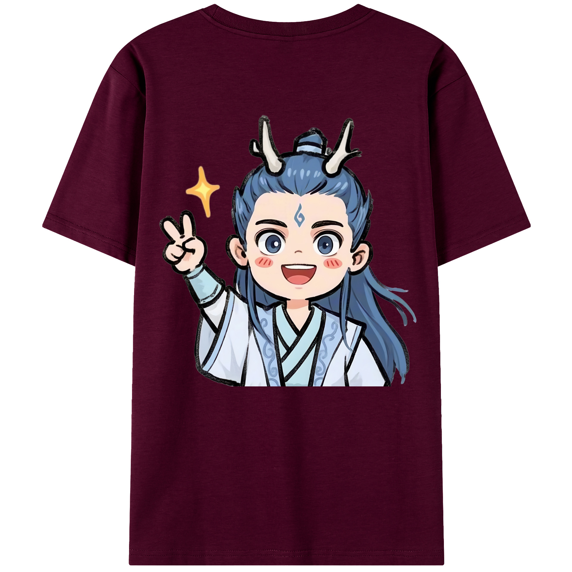 （画像用） Ne Zha 2 ナタ 魔童の大暴れ レディース半袖Tシャツ(バックプリント)
